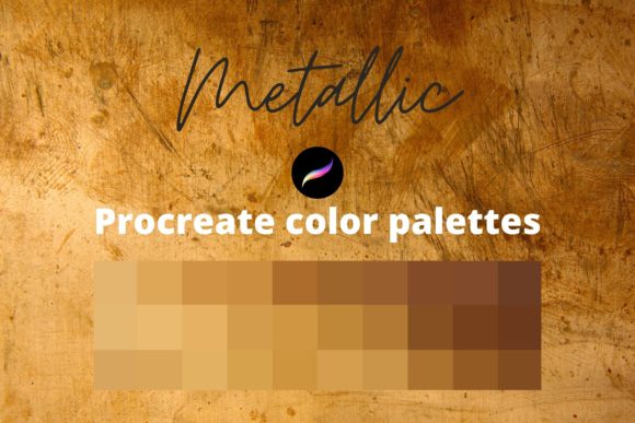 Download Procreate Metallic Color Palettes - Procreate metallic Collection