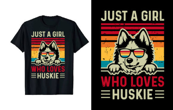 Download Retro Vintage Huskie T-Shirt Design - Huskie Collection