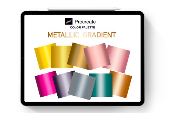 Download Procreate Metallic Gradient Palette V2 - Procreate metallic Collection
