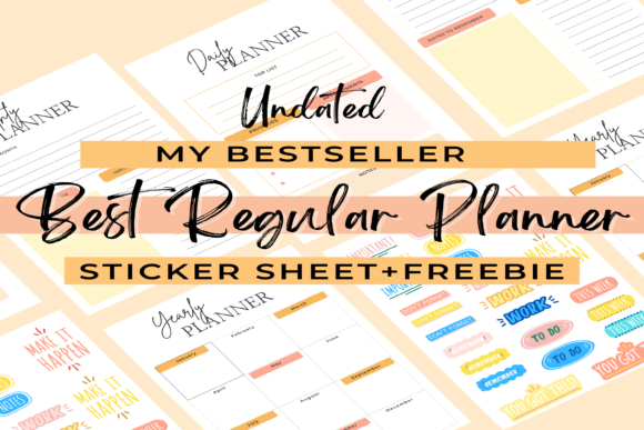 Download Daily, Monthly &amp; Yearly Undated Planner - Undated planner Collection