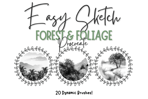 Download Forest Foliage Sketch Brushes Procreate - Premium Bundle