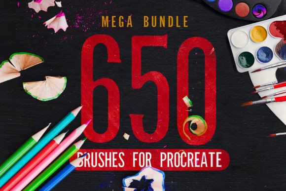 Download 650 Procreate Brushes Mega Bundle - Premium Bundle