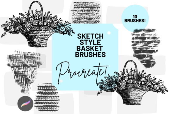 Download Procreate Basket Sketch Texture Brushes - Premium Resources