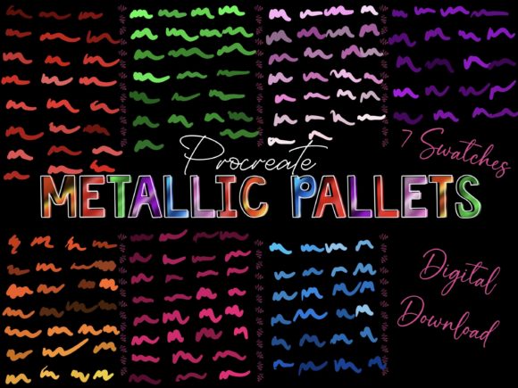 Download Procreate Metallic Swatch Pallet Kit - Procreate metallic Collection